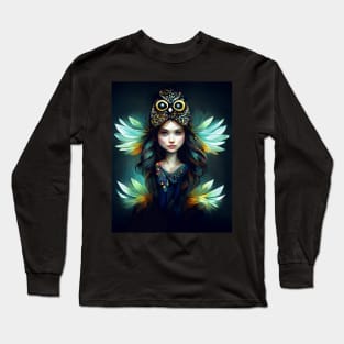 Fairy Owl Girl Long Sleeve T-Shirt